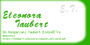 eleonora taubert business card